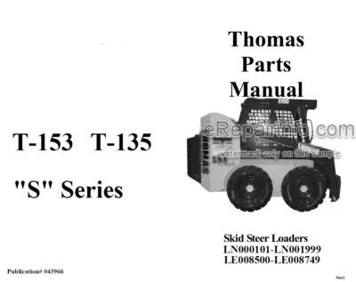 thomas 153 skid steer parts manual|thomas 153 skid steer manual.